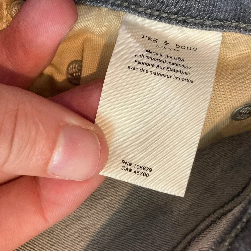 Rag & Bone Women 30x30 Nina High-Rise Skinny Jeans Grey WDD21P2664K0GR USA